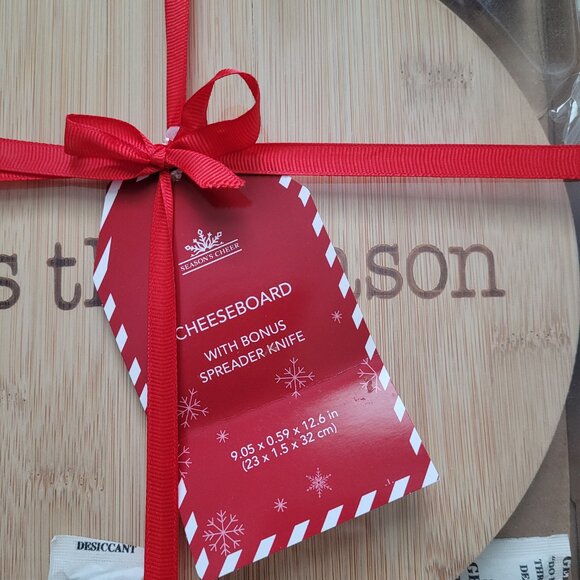 New Holiday Cheese Board Gift Set Tis' the Season - Picture 2 of 5